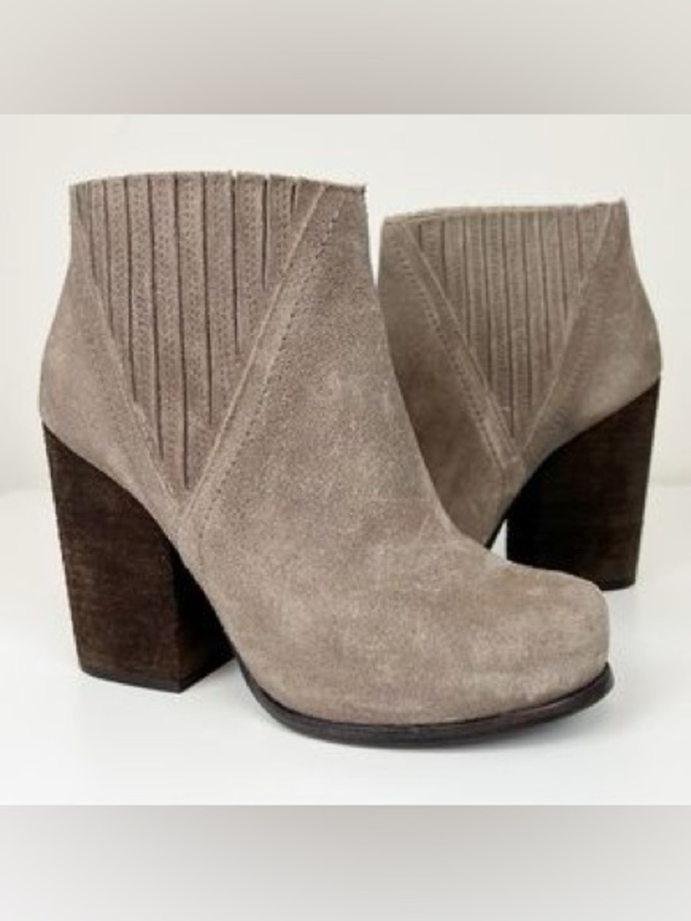 Jeffrey Campbell Calhoun Suede Ankle Boots with Block Heel